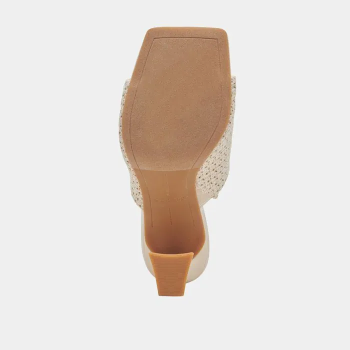 Heels Shop Dolce Vita Novis Heels Cream Woven Cream Woven