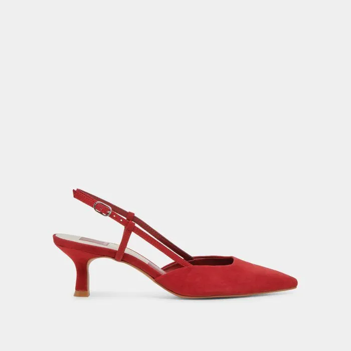 Heels Shop Dolce Vita Odela Heels Crimson Suede Crimson Suede