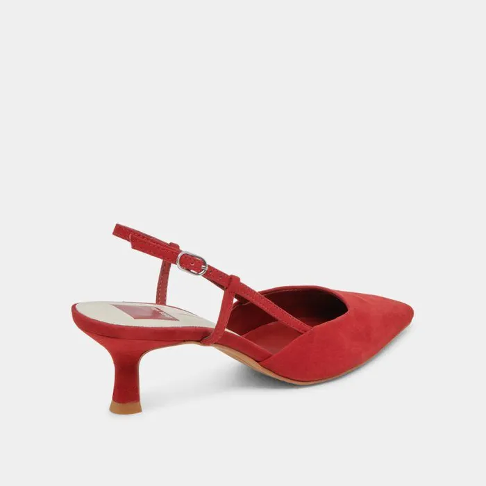 Heels Shop Dolce Vita Odela Heels Crimson Suede Crimson Suede