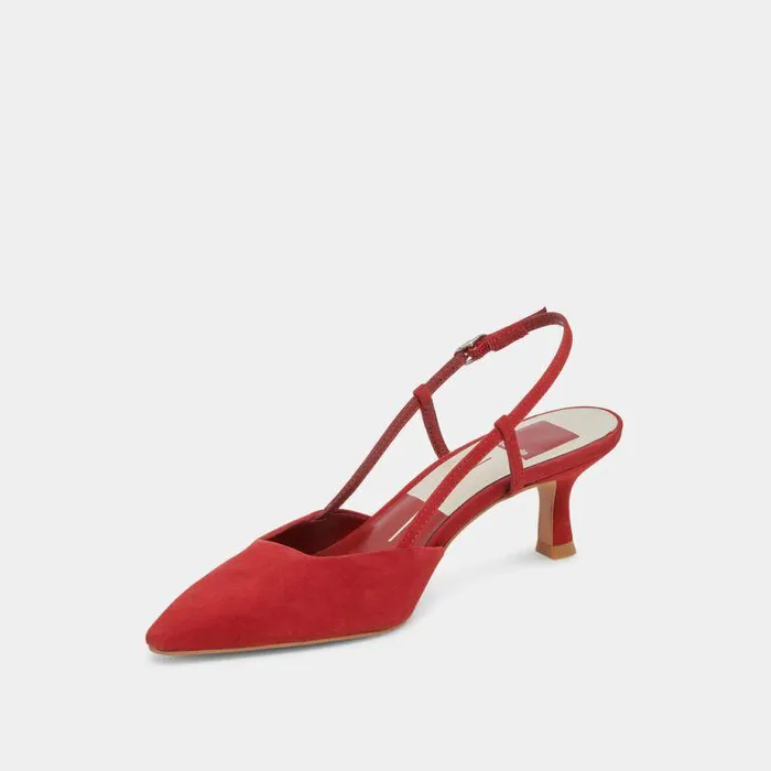 Heels Shop Dolce Vita Odela Heels Crimson Suede Crimson Suede