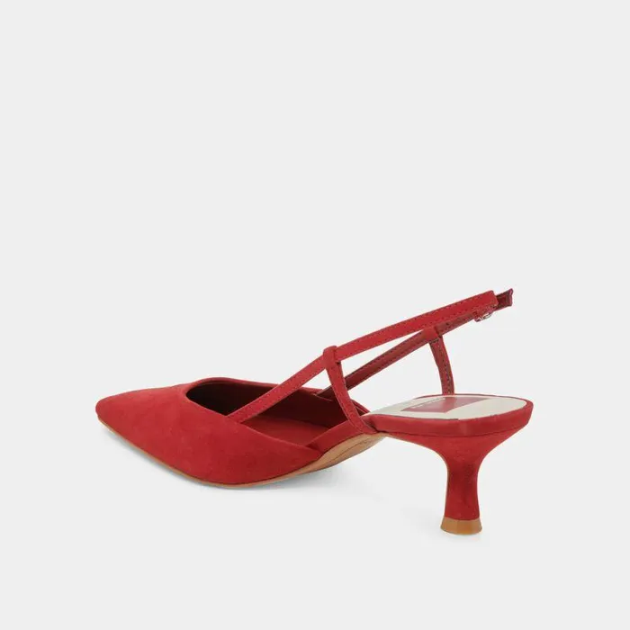 Heels Shop Dolce Vita Odela Heels Crimson Suede Crimson Suede