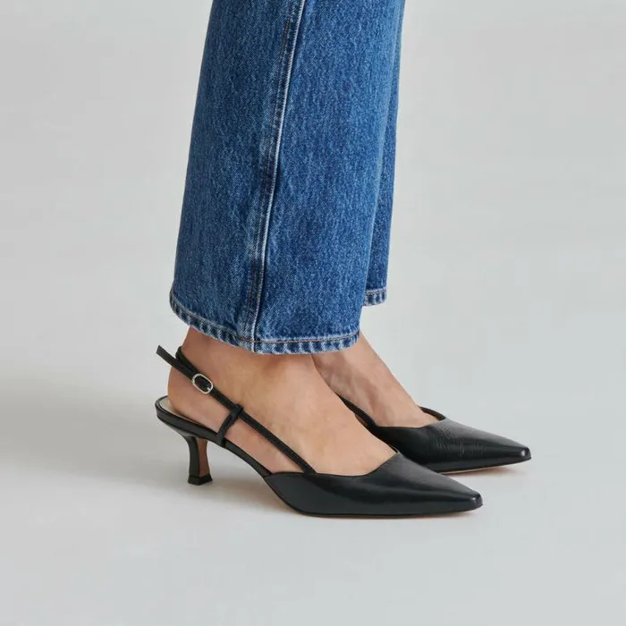 Heels Shop Dolce Vita Odela Heels Midnight Crinkle Patent Midnight Crinkle Patent