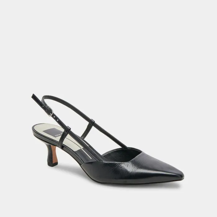 Heels Shop Dolce Vita Odela Heels Midnight Crinkle Patent Midnight Crinkle Patent