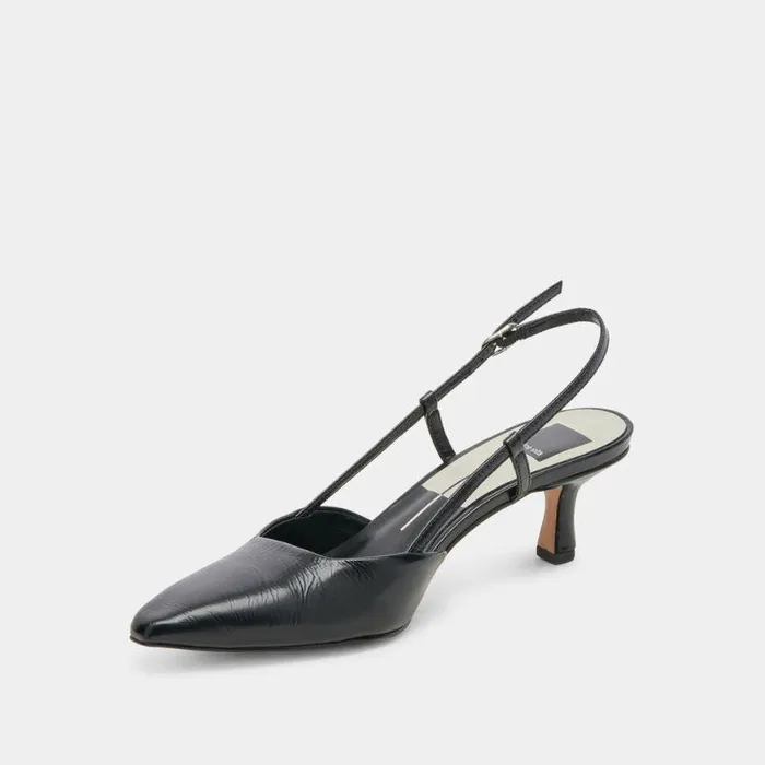 Heels Shop Dolce Vita Odela Heels Midnight Crinkle Patent Midnight Crinkle Patent