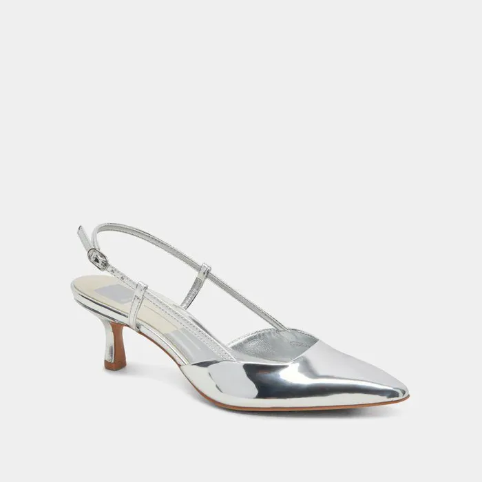 Heels Shop Dolce Vita Odela Wide Heels Silver Stella Silver Stella