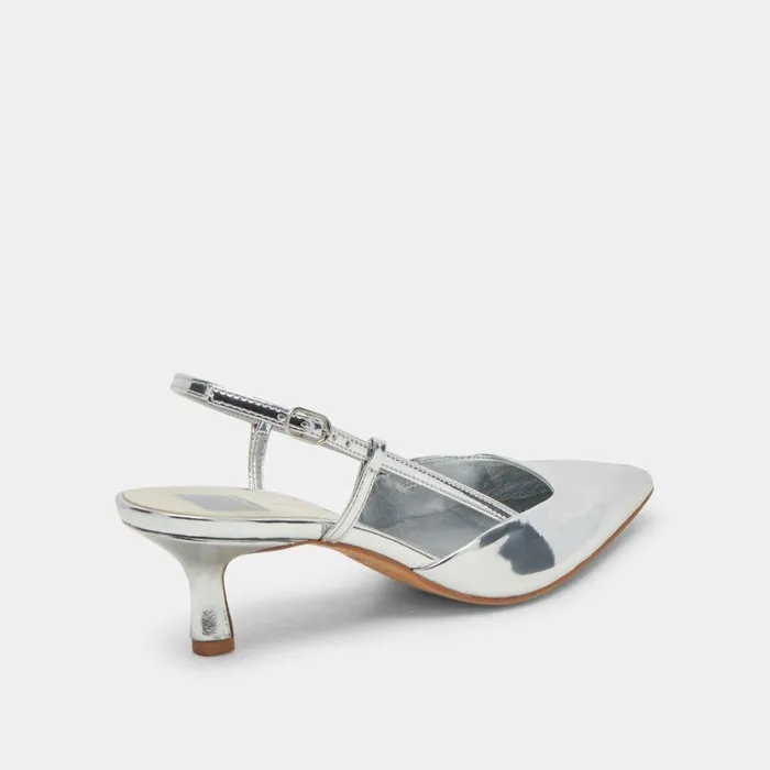 Heels Shop Dolce Vita Odela Wide Heels Silver Stella Silver Stella