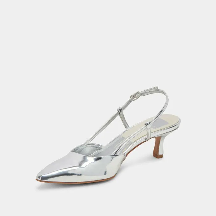 Heels Shop Dolce Vita Odela Wide Heels Silver Stella Silver Stella