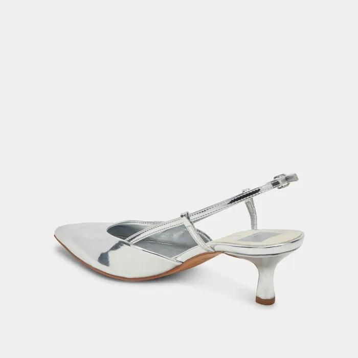 Heels Shop Dolce Vita Odela Wide Heels Silver Stella Silver Stella