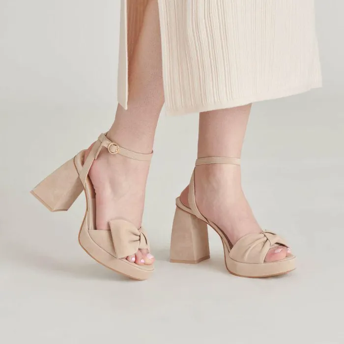 Heels Shop Dolce Vita Pacie Heels Camel Suede Camel Suede