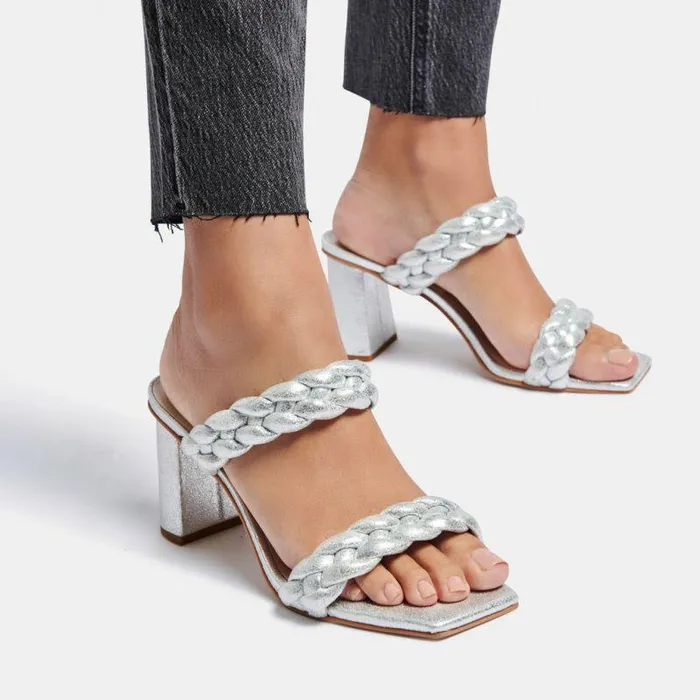 Heels Shop Dolce Vita Paily Heels Silver Metallic Stella Suede Silver Metallic Stella Suede
