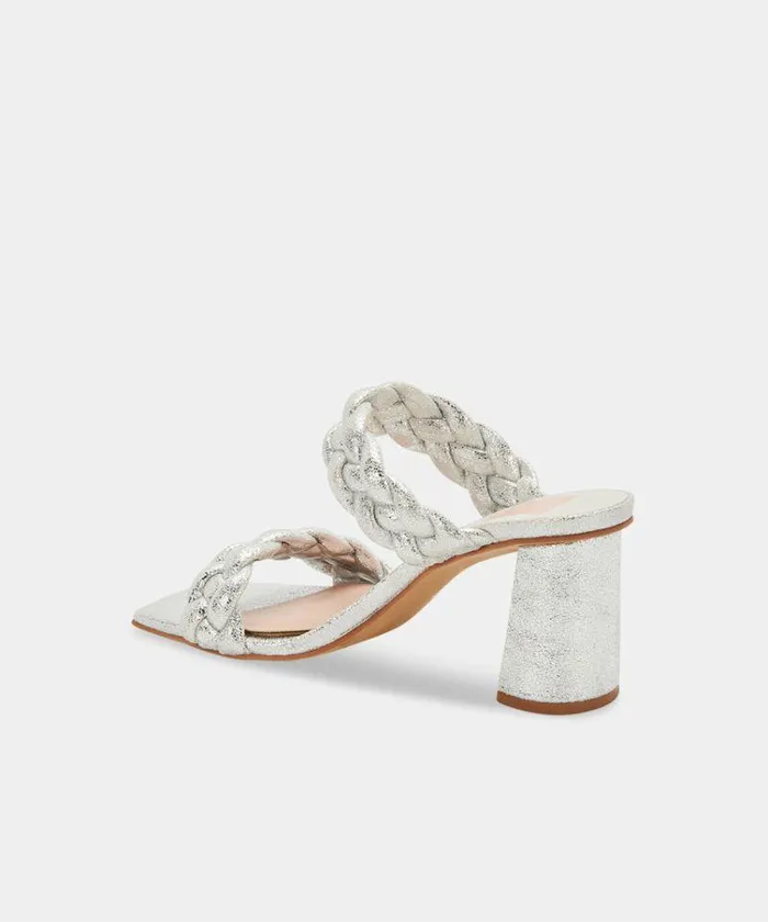 Heels Shop Dolce Vita Paily Heels Silver Metallic Stella Suede Silver Metallic Stella Suede