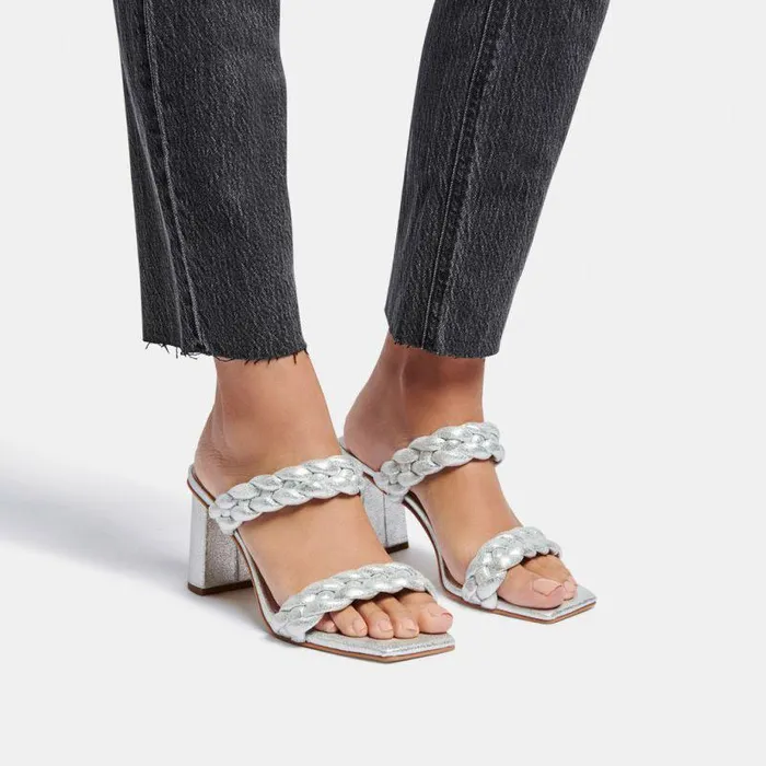 Heels Shop Dolce Vita Paily Heels Silver Metallic Stella Suede Silver Metallic Stella Suede