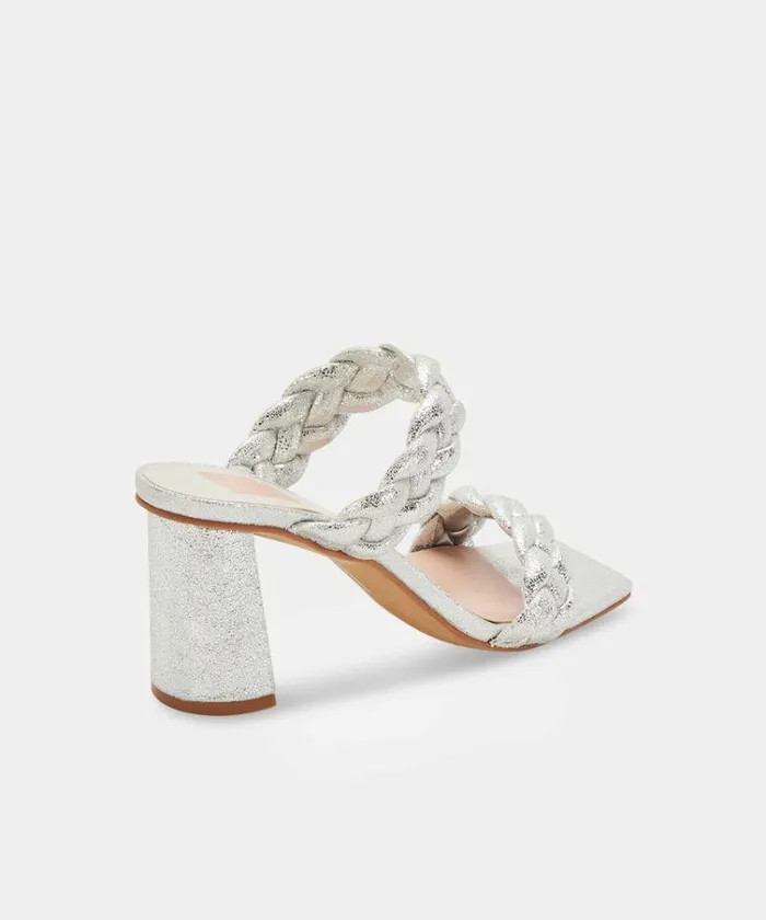 Heels Shop Dolce Vita Paily Heels Silver Metallic Stella Suede Silver Metallic Stella Suede