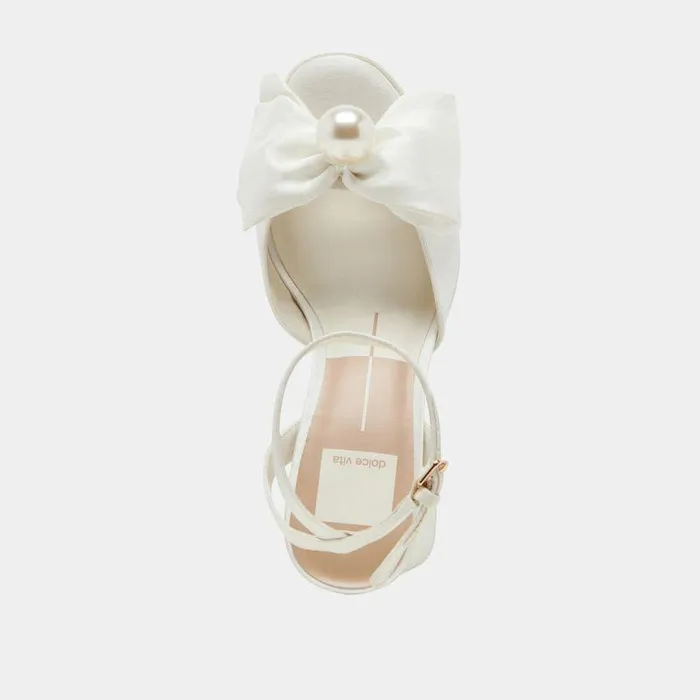 Heels Shop Dolce Vita Patton Heels Ivory Satin Ivory Satin