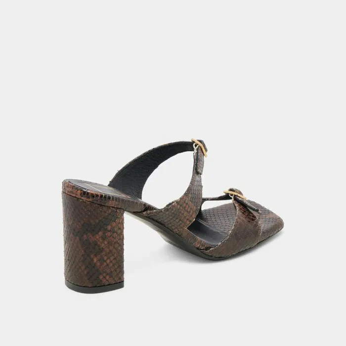 Heels Shop Dolce Vita Shane Heels Dk Brown Snake Embossed Dk Brown Snake Embossed
