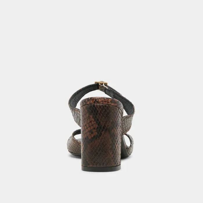 Heels Shop Dolce Vita Shane Heels Dk Brown Snake Embossed Dk Brown Snake Embossed