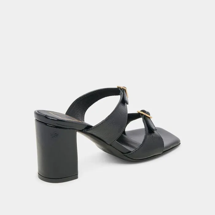 Heels Shop Dolce Vita Shane Heels Midnight Crinkle Patent Midnight Crinkle Patent