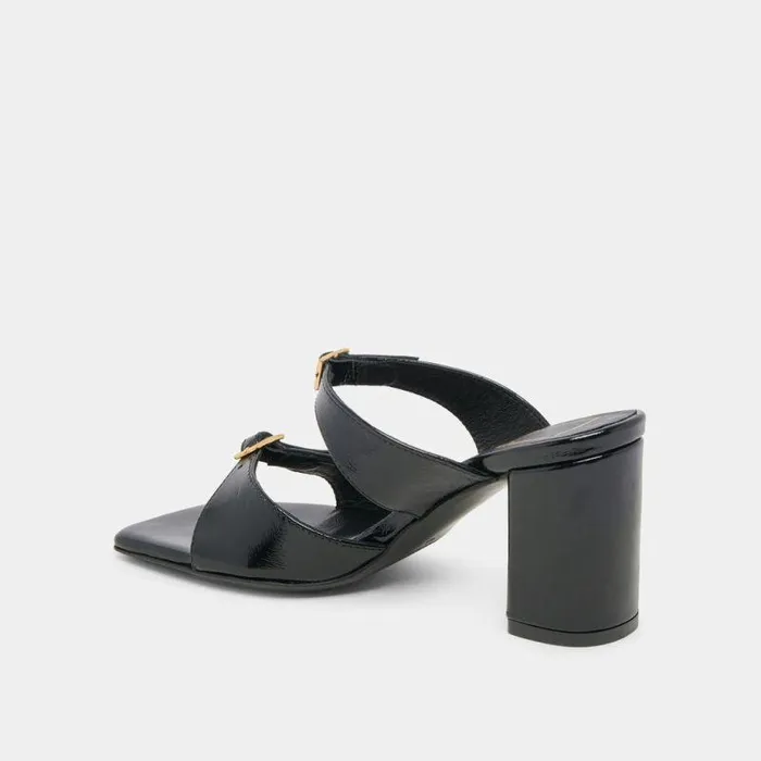 Heels Shop Dolce Vita Shane Heels Midnight Crinkle Patent Midnight Crinkle Patent