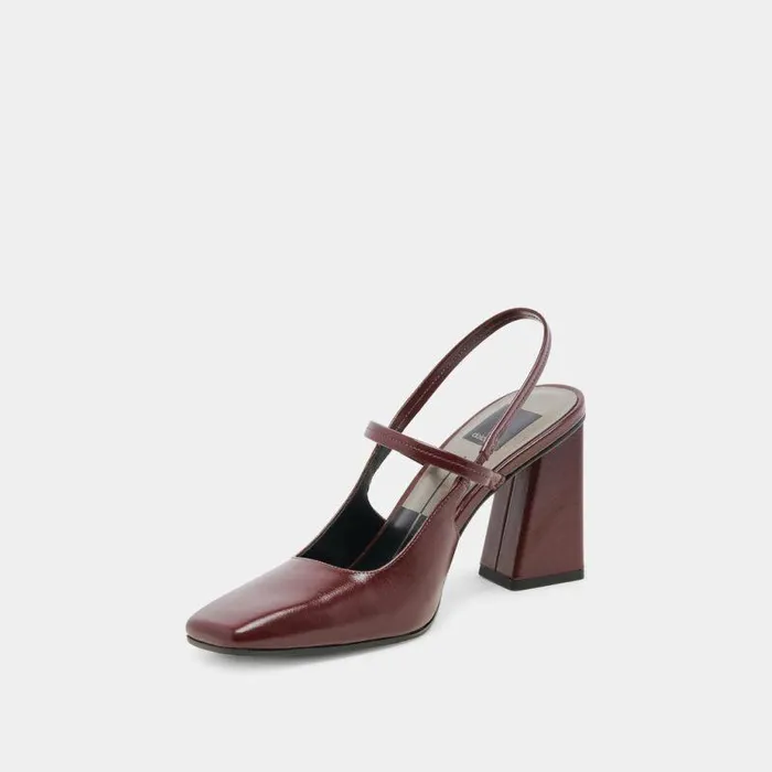 Heels Shop Dolce Vita Soyer Heels Burgundy Crinkle Patent Burgundy Crinkle Patent