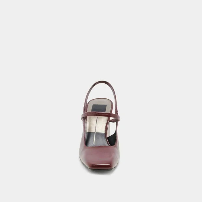Heels Shop Dolce Vita Soyer Heels Burgundy Crinkle Patent Burgundy Crinkle Patent