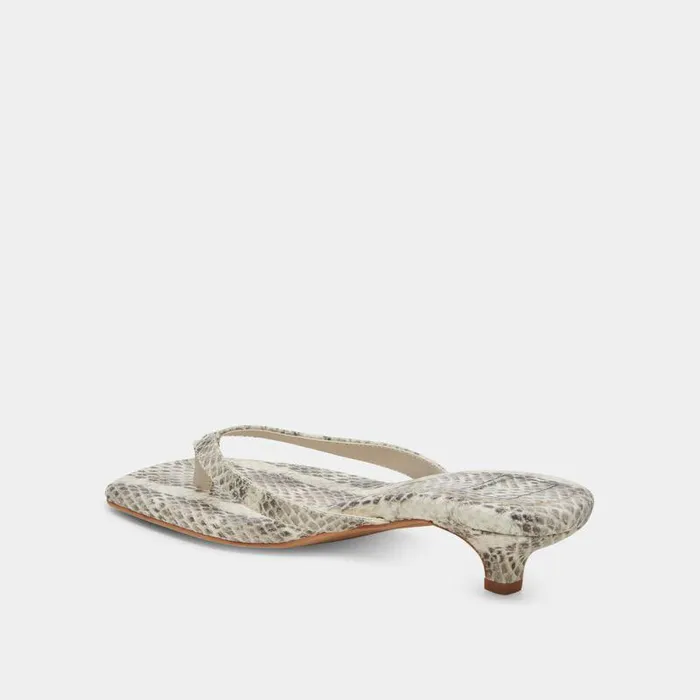Heels Shop Dolce Vita Tasiah Sandals Grey White Embossed Leather Grey White Embossed Leather