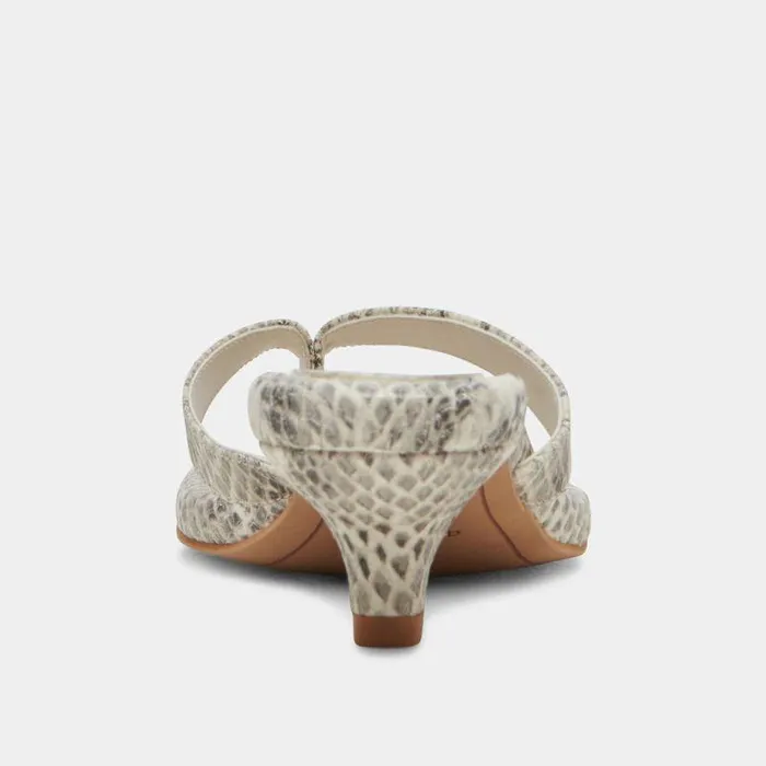 Heels Shop Dolce Vita Tasiah Sandals Grey White Embossed Leather Grey White Embossed Leather
