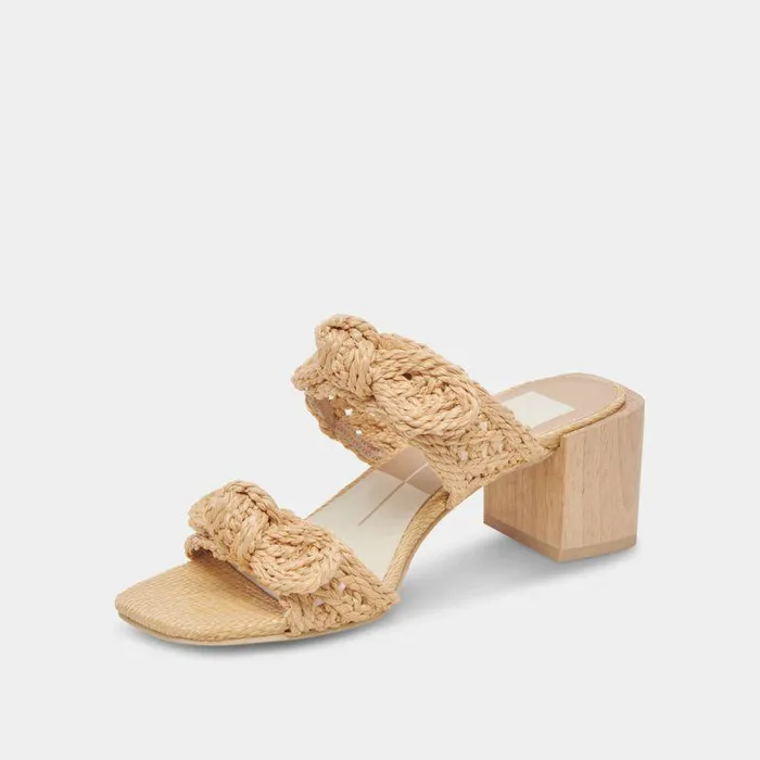 Heels Shop Dolce Vita Zemmie Sandals Lt Natural Raffia Lt Natural Raffia
