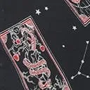 Hell Bunny Black and Tarot Card Print Duality Blouse Halloween Unique Vintage Tops