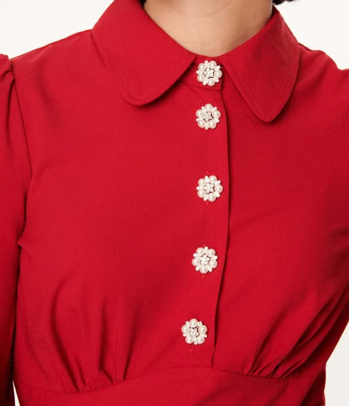 Hell Bunny Red Mia Swing Dress DressesPlus Unique Vintage Swing