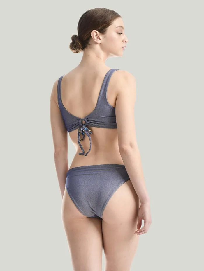 High Shine Metallic Top Skydiver Metallic Women Wolford Swimwear