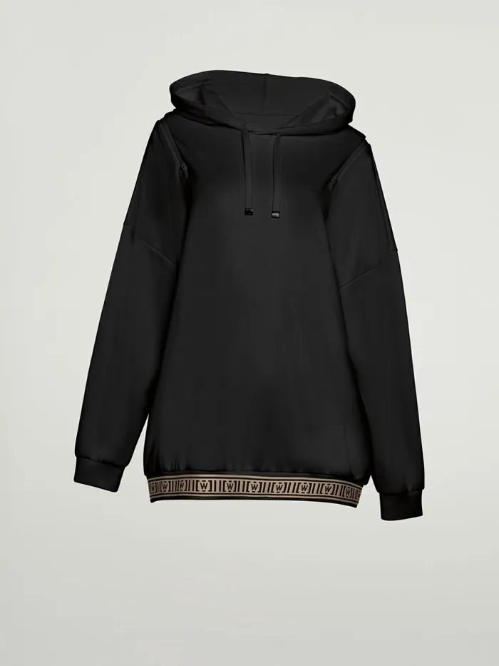 Hooded Sweater Black Women Wolford Tops