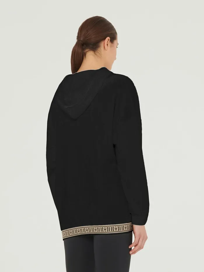 Hooded Sweater Black Women Wolford Tops