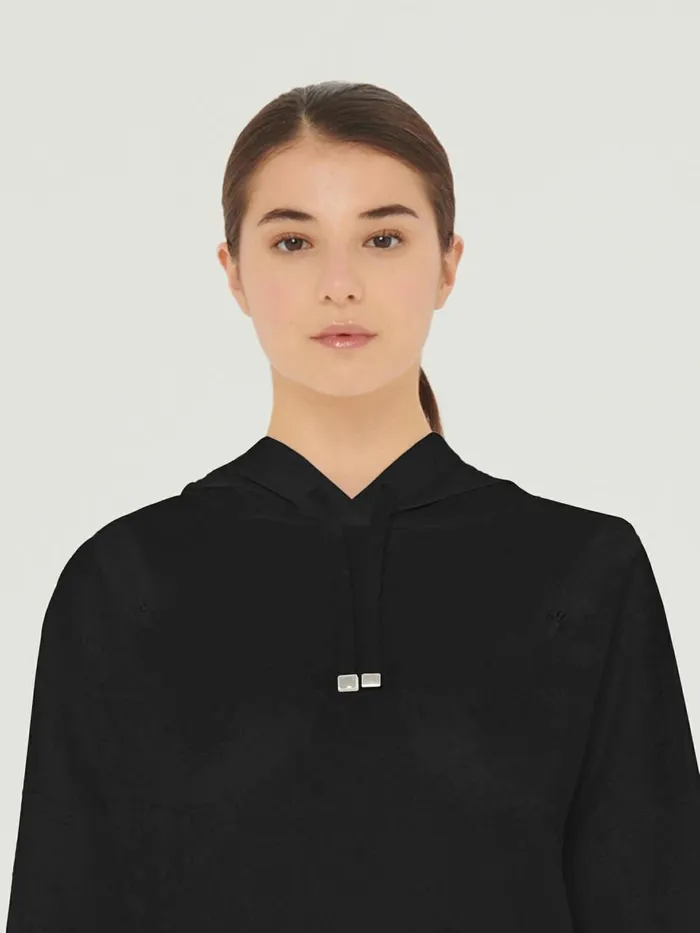 Hooded Sweater Black Women Wolford Tops