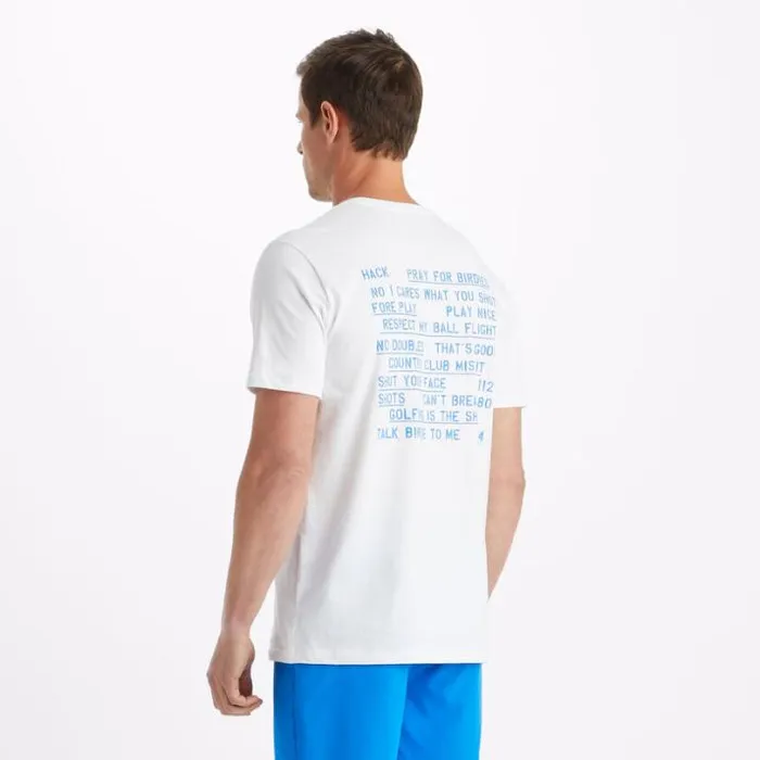 Hoodies and Tees Men GFORE LIMITED EDITION WORDS COTTON TEE Snow