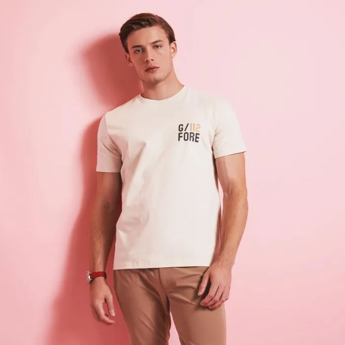 Hoodies and Tees Men GFORE SHOTS COTTON TEE Stone