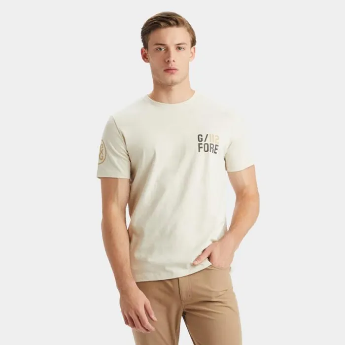 Hoodies and Tees Men GFORE SHOTS COTTON TEE Stone