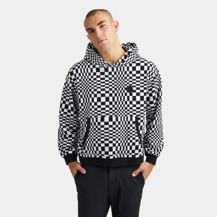 Hoodies and Tees MenWomen GFORE DISTORTED CHECK UNISEX FRENCH TERRY HOODIE Snow