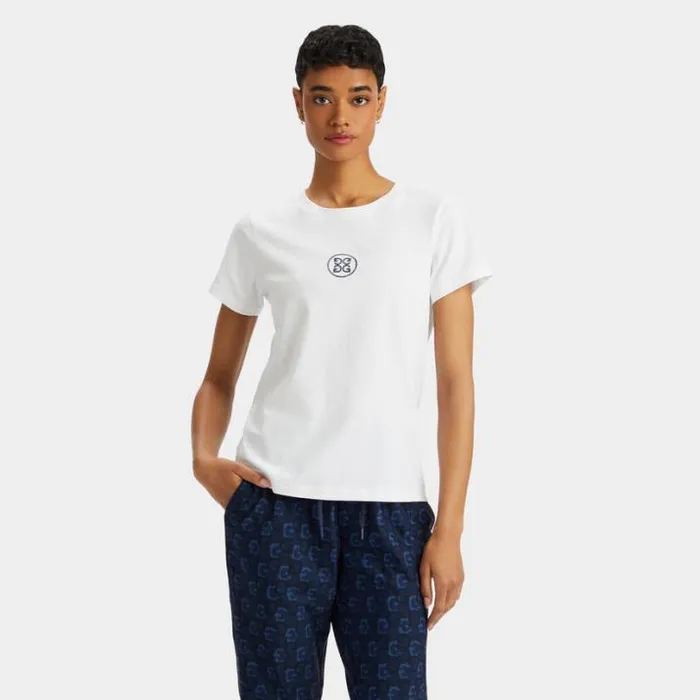 Hoodies and Tees Women GFORE GRADIENT APRS GOLF COTTON TEE Snow