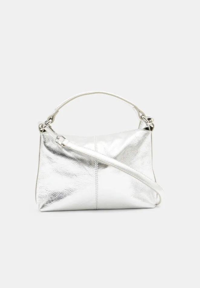 Hush Bags Women Mini Stevie Leather Crossbody Bag Silver Hush Bags Women Mini Stevie Leather Crossbody Bag Silver