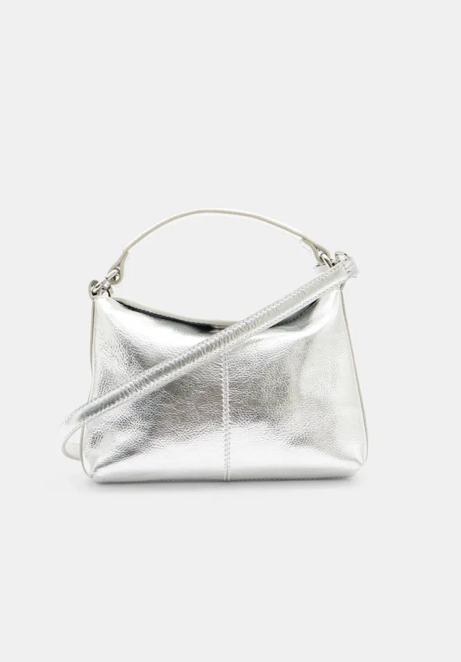 Hush Bags Women Mini Stevie Leather Crossbody Bag Silver Hush Bags Women Mini Stevie Leather Crossbody Bag Silver
