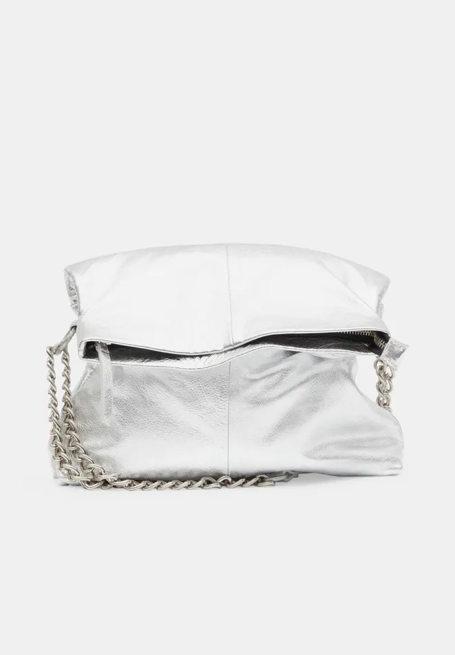 Hush Bags Women Perrie Chain Leather Crossbody Bag Silver Hush Bags Women Perrie Chain Leather Crossbody Bag Silver