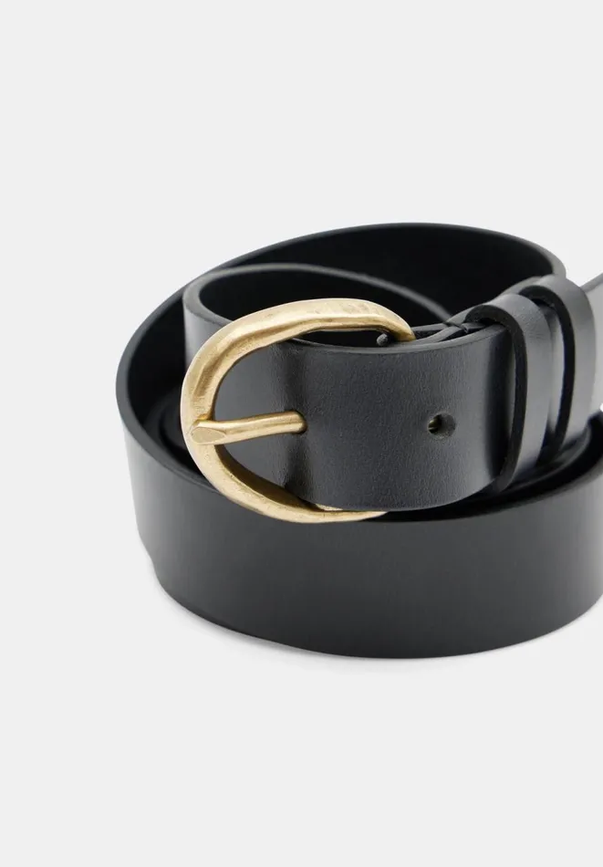 Hush Belts Women Harlee Hammered Belt Black Hush Belts Women Harlee Hammered Belt Black