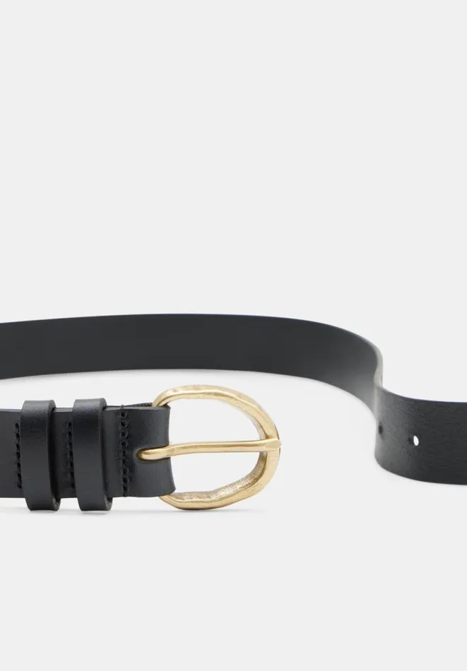 Hush Belts Women Harlee Hammered Belt Black Hush Belts Women Harlee Hammered Belt Black