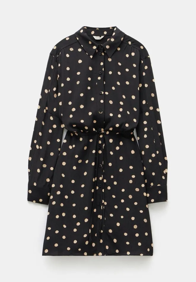 Hush Dresses Women Alba Mini Relaxed Shirt Dress Painted Polka Hush Dresses Women Alba Mini Relaxed Shirt Dress Painted Polka