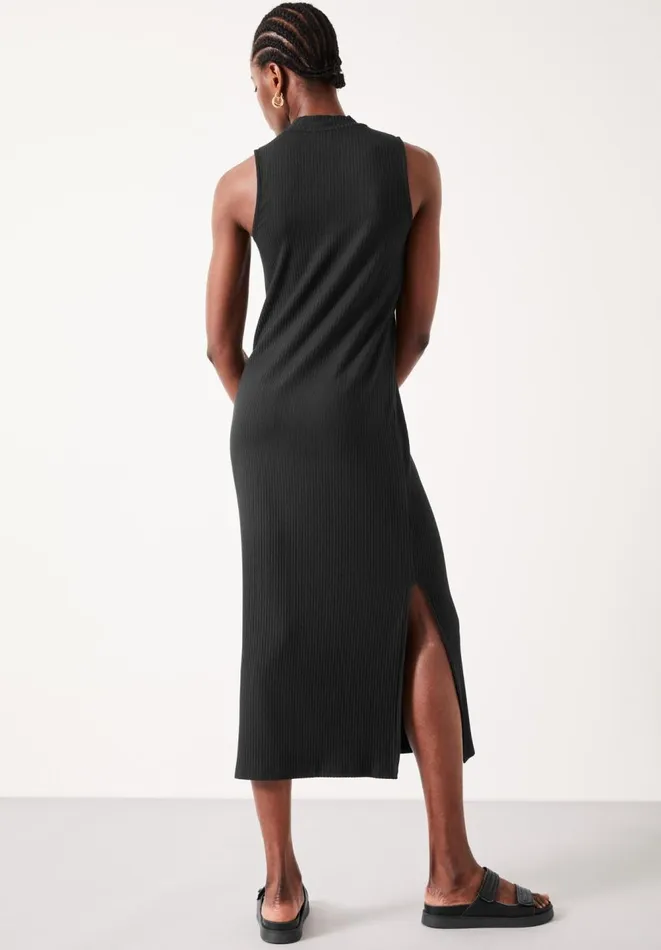 Hush Dresses Women Alexis Ribbed Jersey Midi Dress Black Hush Dresses Women Alexis Ribbed Jersey Midi Dress Black
