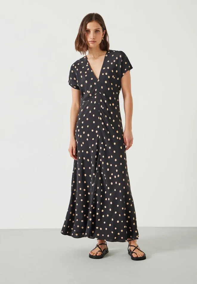 Hush Dresses Women Amelia Printed Maxi Dress Painted Polka
