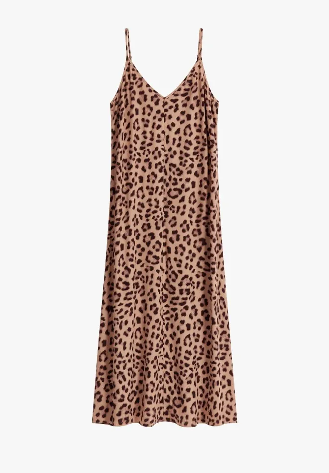 Hush Dresses Women Eloise Leopard Maxi Slip Dress Soft Animal Natural Hush Dresses Women Eloise Leopard Maxi Slip Dress Soft Animal Natural