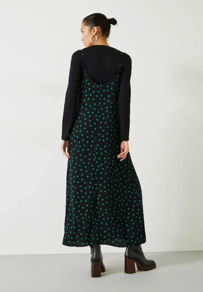 Hush Dresses Women Eloise Polka Dot Maxi Slip Dress Polka Dots Green Hush Dresses Women Eloise Polka Dot Maxi Slip Dress Polka Dots Green