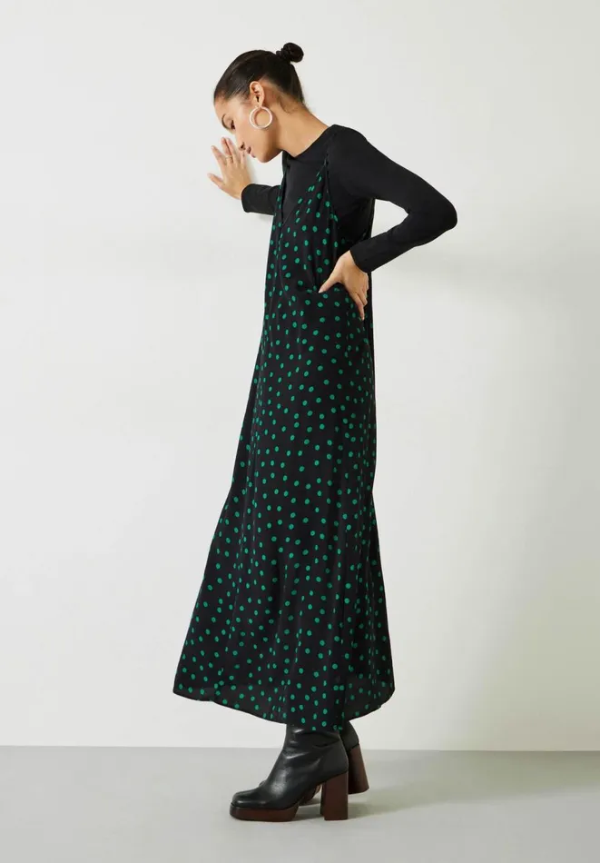 Hush Dresses Women Eloise Polka Dot Maxi Slip Dress Polka Dots Green Hush Dresses Women Eloise Polka Dot Maxi Slip Dress Polka Dots Green