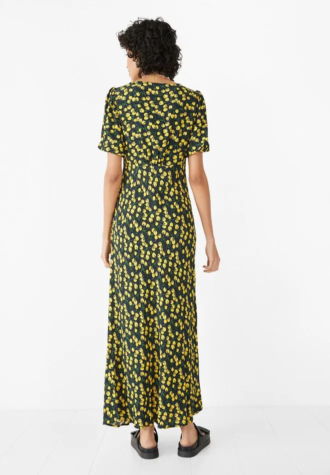 Hush Dresses Women Esther Midi Dress Cherries Yellowblack Hush Dresses Women Esther Midi Dress Cherries Yellowblack